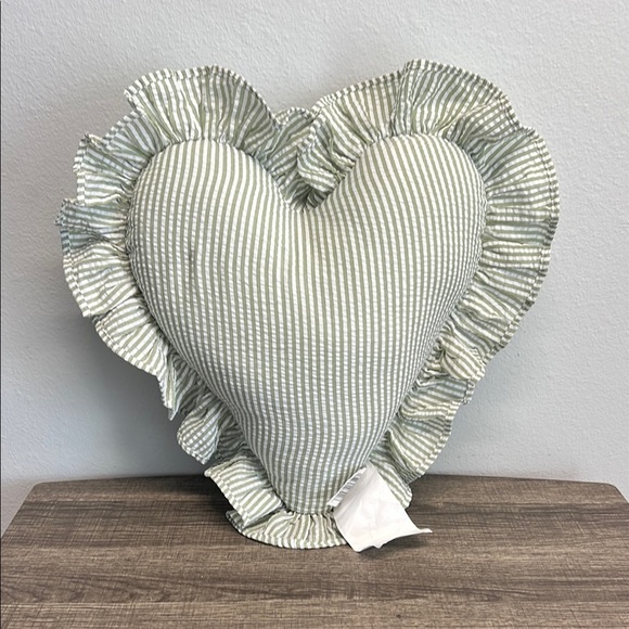 “Hot Mess Express” Heart Embroidered Pillow 💚 - Picture 3 of 5